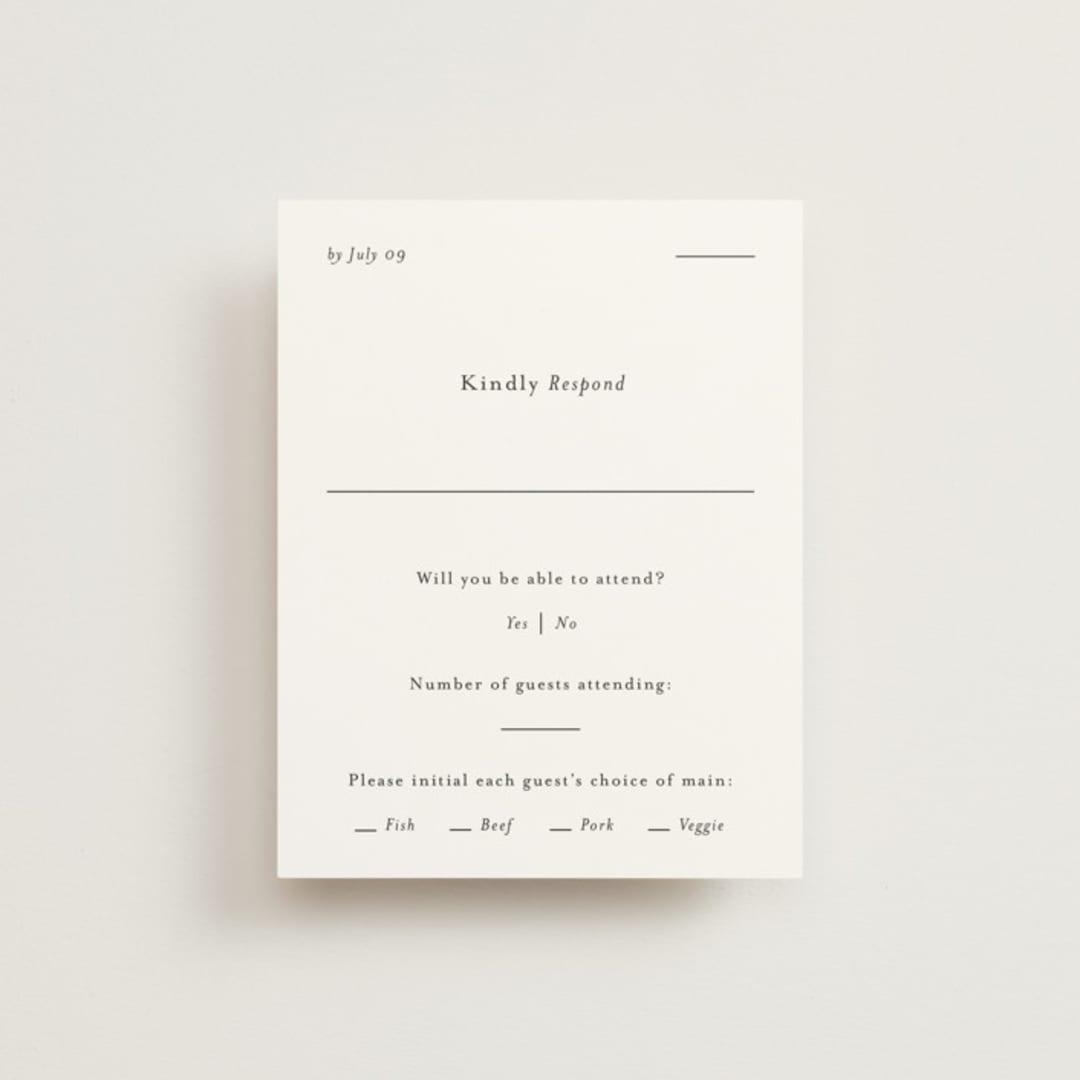 "Tuscany" - RSVP Cards in Ink by Blustery August - Front