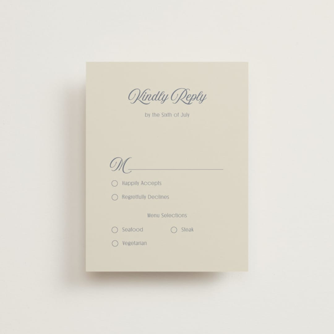 "Ritzy" - RSVP Cards in French Blue by Nicoletta Savod - Front