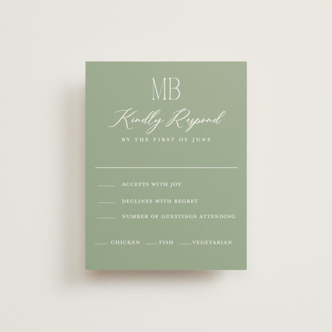 "Eternal Grace" - RSVP Cards in Leaf by Sherley Ferreira - Front