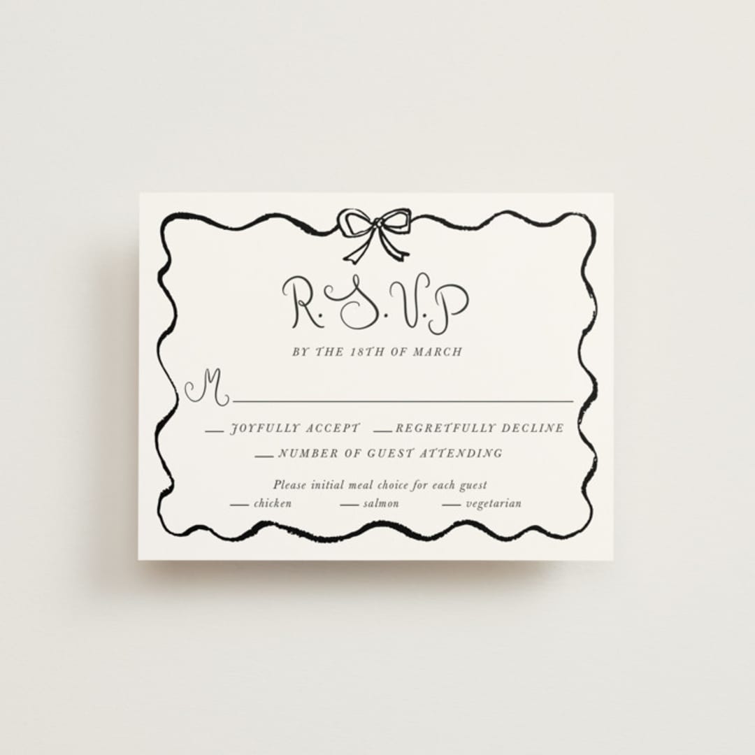 "quirky fun" - RSVP Cards in Tuxedo by Cass Loh - Front