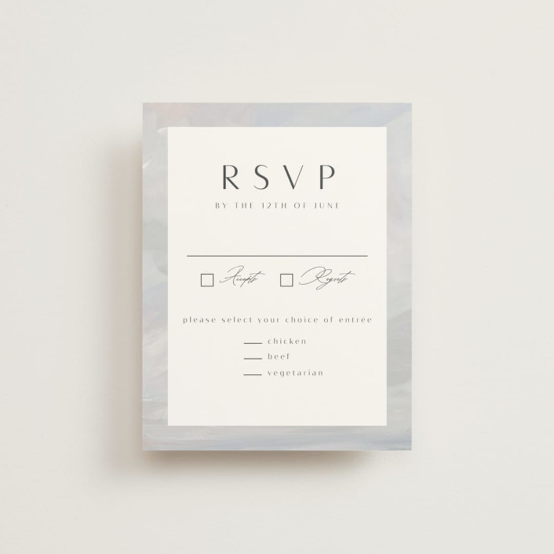 "Calm Water" - RSVP Cards in Sky by Nicole Walsh - Front