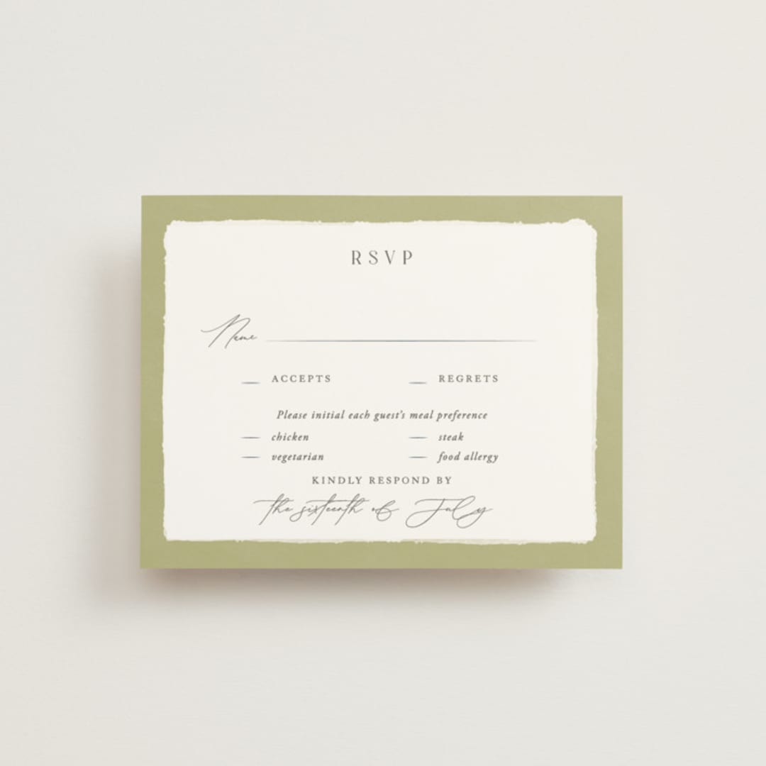 "Aspen" - RSVP Cards in Lake by Robert and Stella - Front