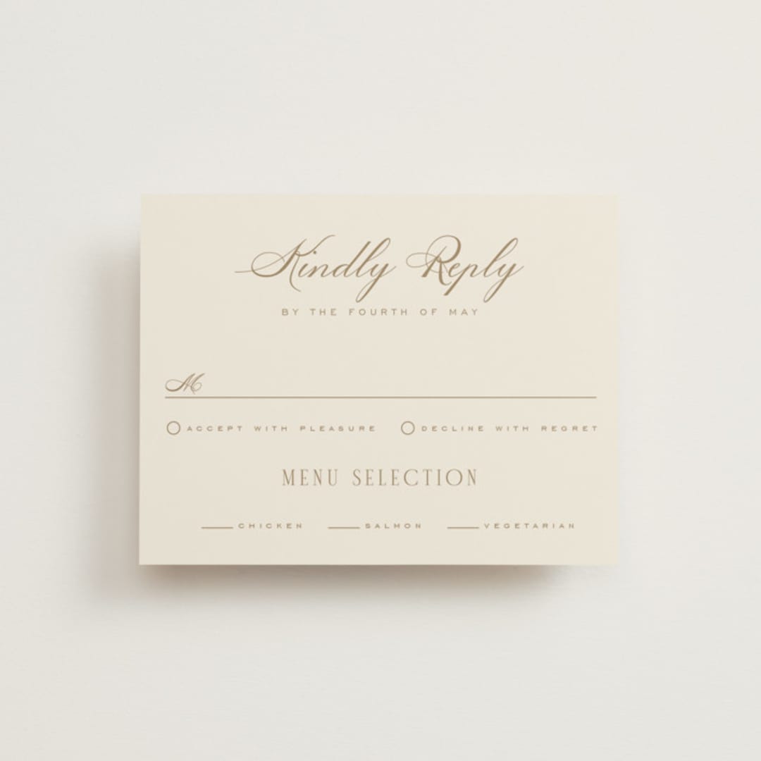 "Swept Away" - RSVP Cards in Petal by Leah Bisch - Front