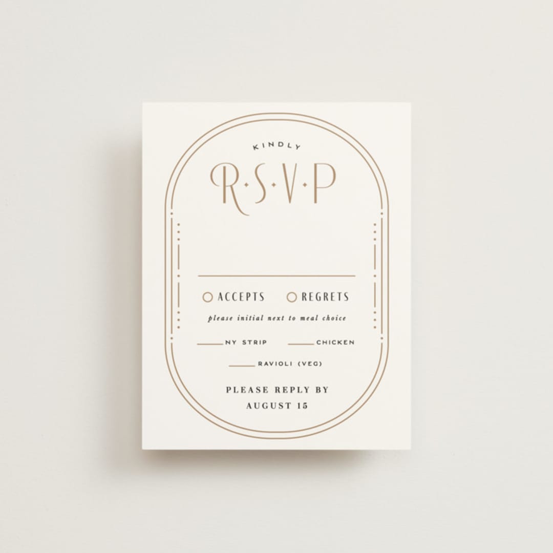 "Encapsulated" - RSVP Cards in Black Tie by Hooray Creative - Front