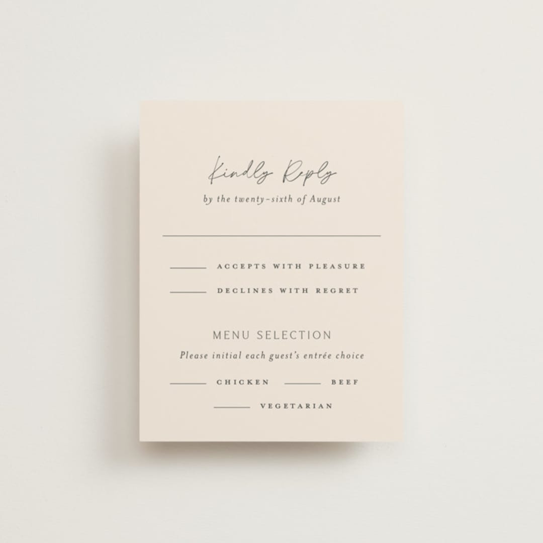 "Splendid" - RSVP Cards in Ecru by Sandra Picco Design - Front