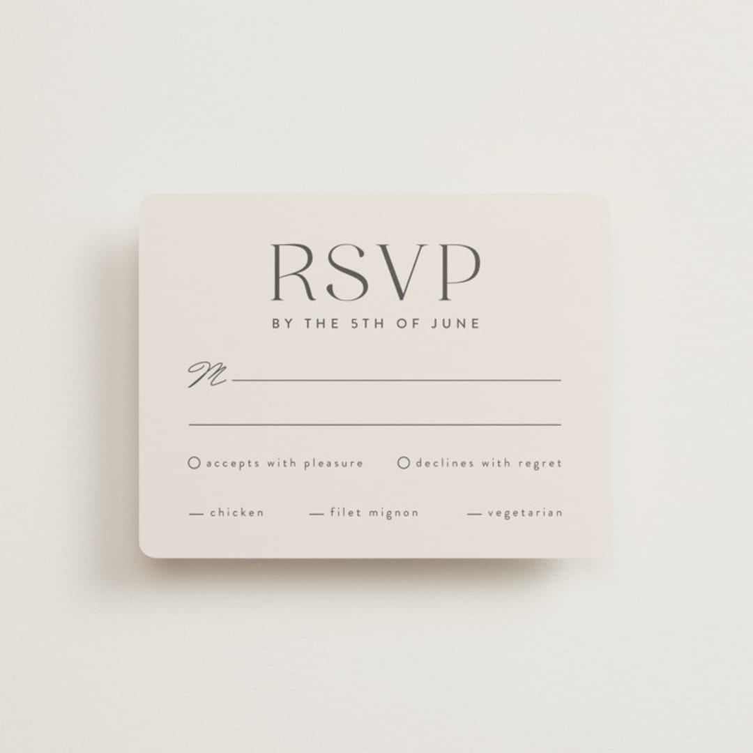"classic names" - RSVP Cards in Ivory by Susan Asbill - Front