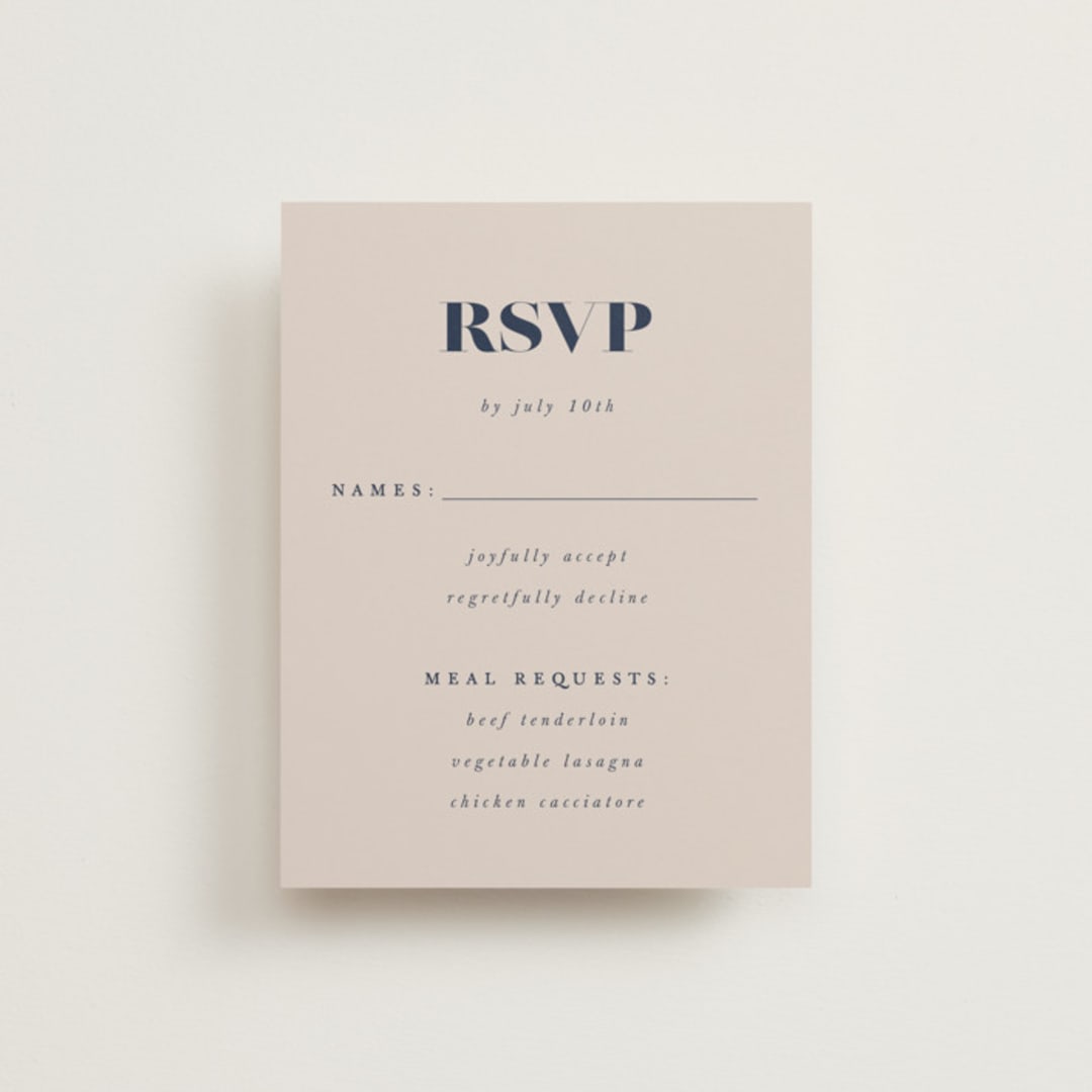 "Centro" - RSVP Cards in Marseille Bleu by Up Up Creative - Front