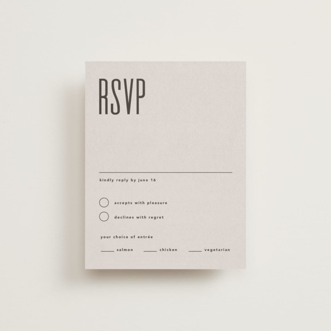 "Film" - RSVP Cards in Coffee by JoAnn Jinks - Front