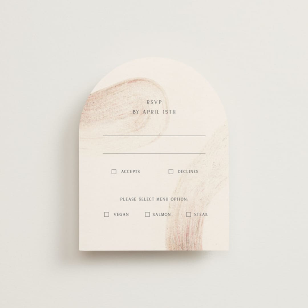 "gentleness" - RSVP Cards in Sand by Sumak Studio - Front
