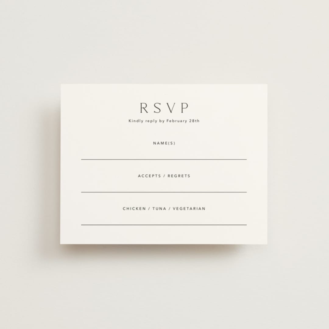 "Picture Perfect" - RSVP Cards in Opal by Jennifer Postorino - Front