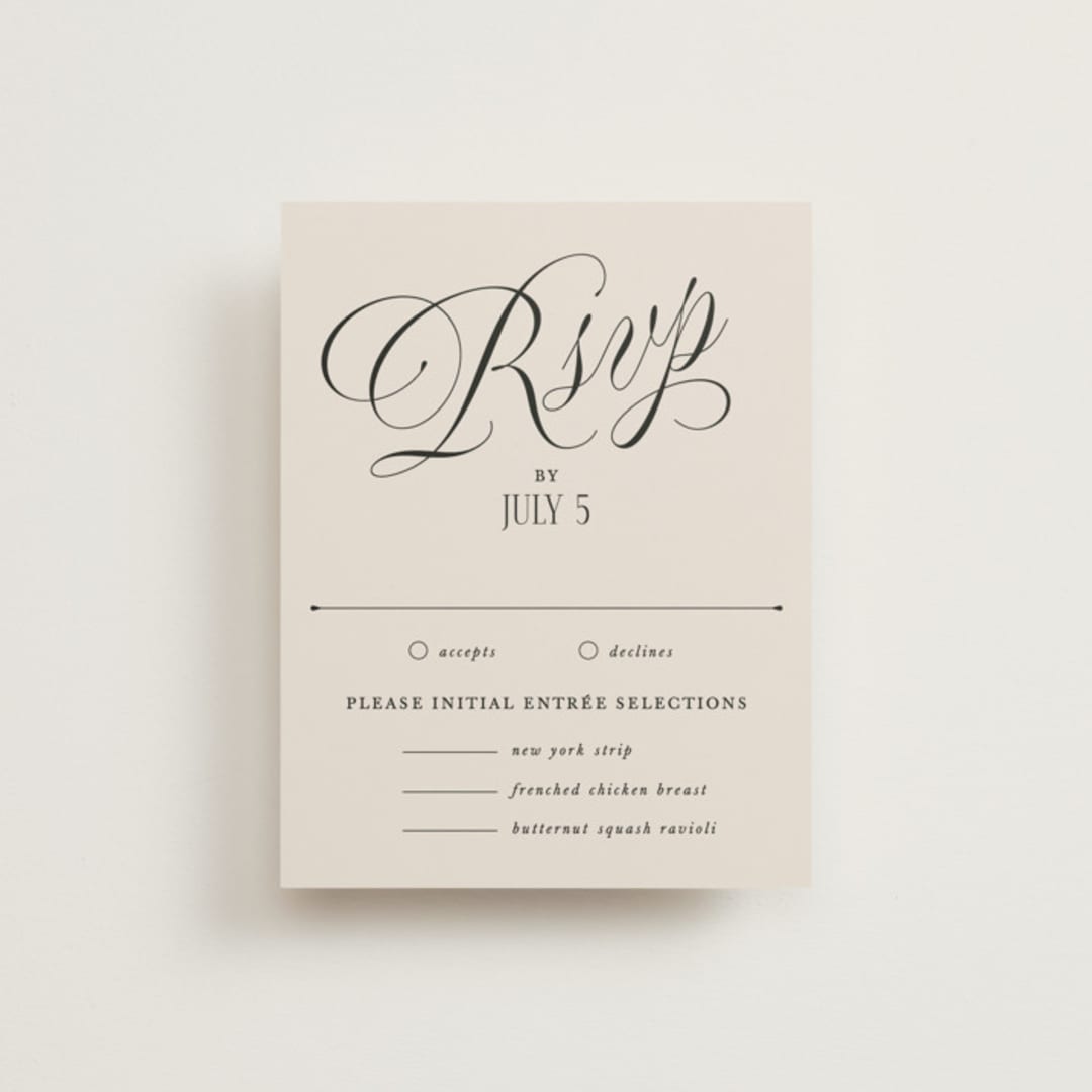 "Mirin" - RSVP Cards in Linen by Kate Ahn - Front