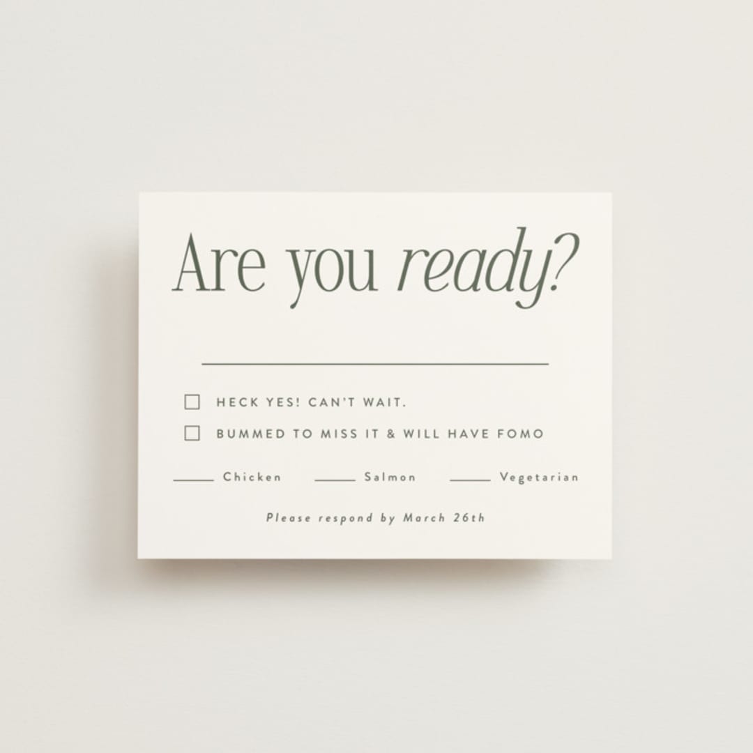 "Highlights" - RSVP Cards in Forest by Jackie Crawford - Front