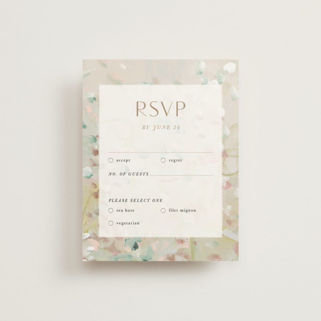 "English Garden" - RSVP Cards in Daffodil by Lindsay Megahed - Front