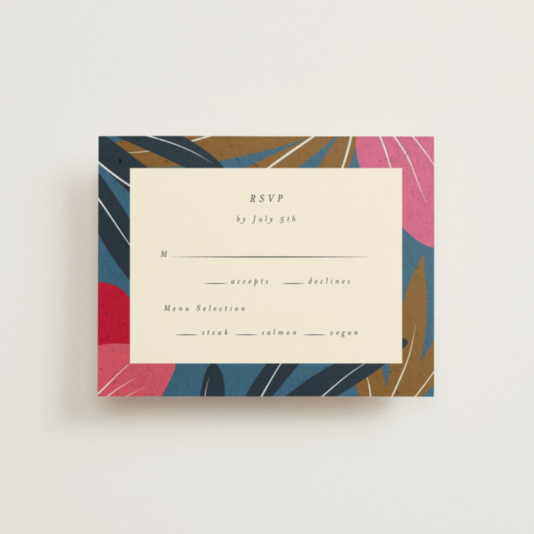 "Tropical Sonata" - RSVP Cards in Hawaii by Ani Somi - Front