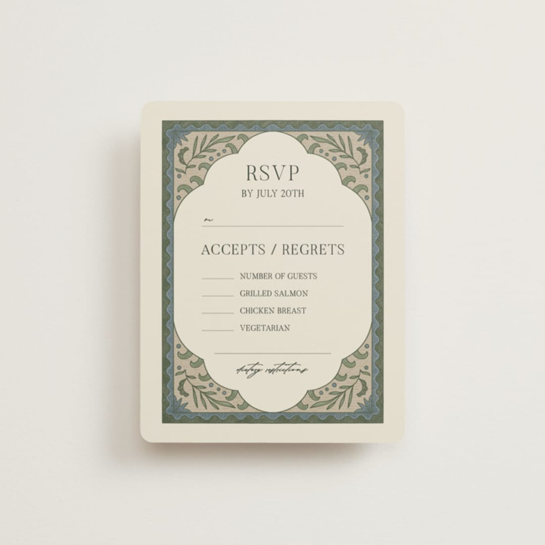 "Century" - RSVP Cards in Robin's Egg by Jen Owens - Front