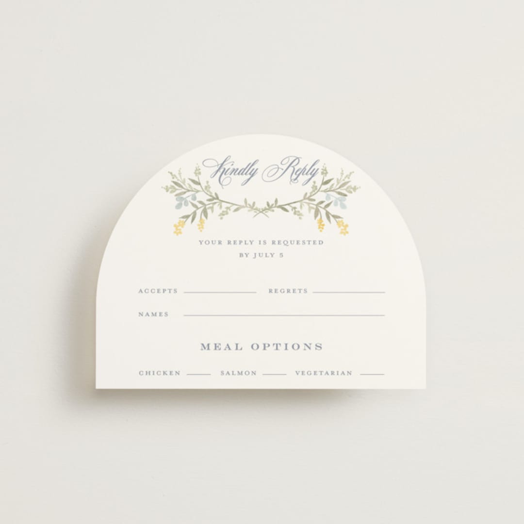 "Monogrammed" - RSVP Cards in Spring by Petra Kern - Front