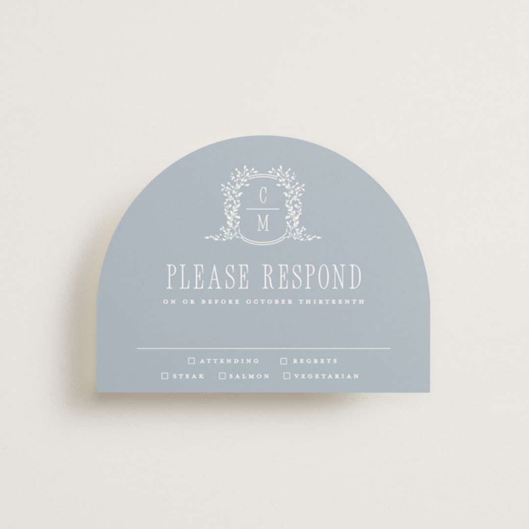 "Hartford" - RSVP Cards in Powder by Erin L. Wilson - Front