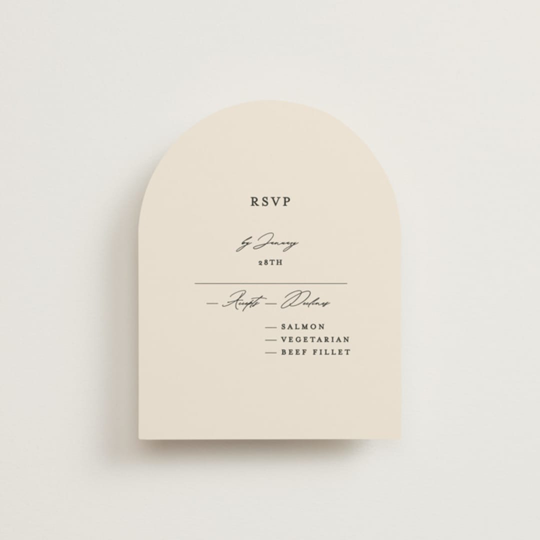 "Infinite" - RSVP Cards in Ivory by Angela Thompson - Front