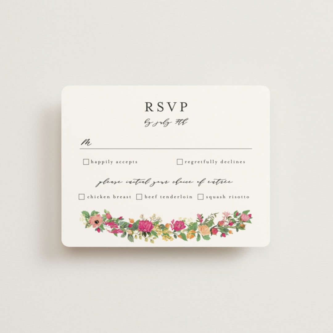 "Meadow Love" - RSVP Cards in Tropical by Susan Moyal - Front