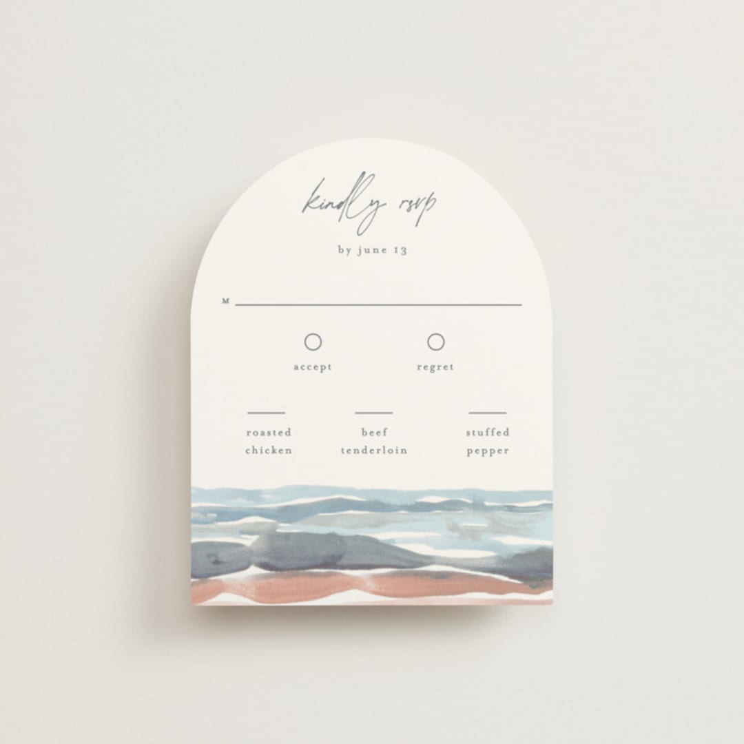 "waves" - RSVP Cards in Beachy by Pixel and Hank - Front