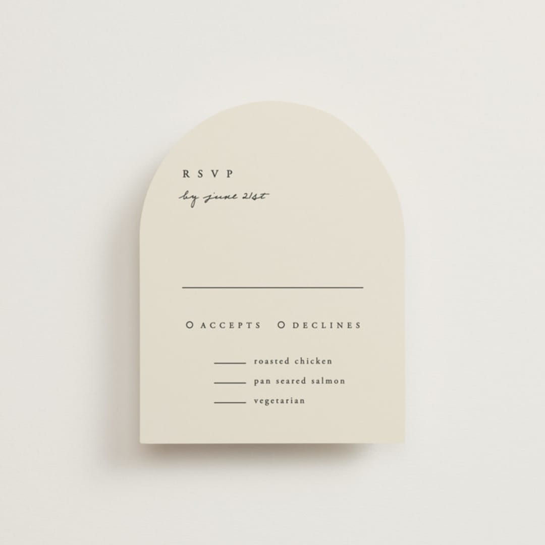 "Simply" - RSVP Cards in Linen by Brianne Larsen - Front
