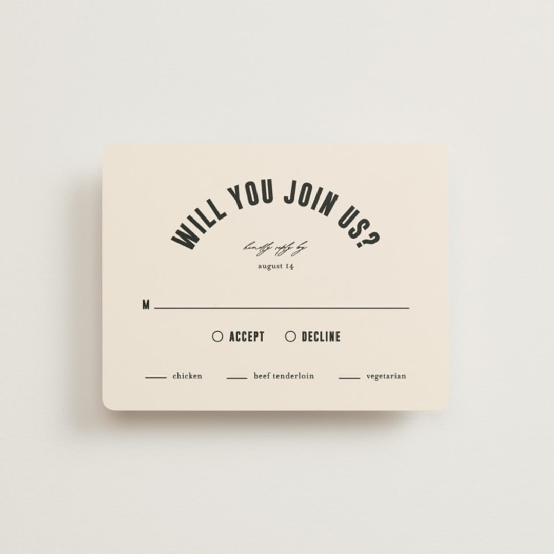 "Spin" - RSVP Cards in Cream by Pixel and Hank - Front