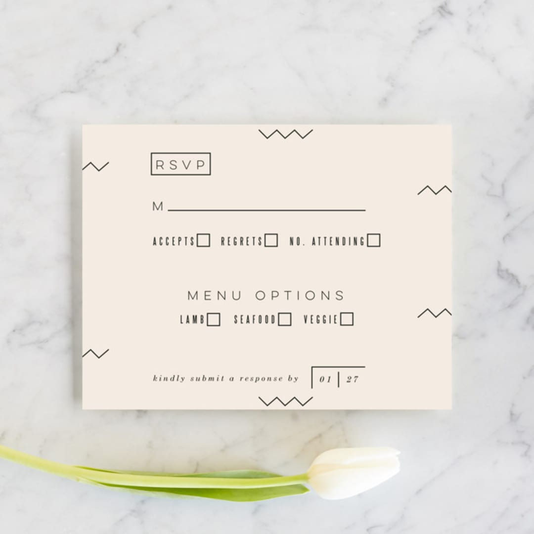 "adagio" - RSVP Cards in Lilac by Meg Gleason - Front