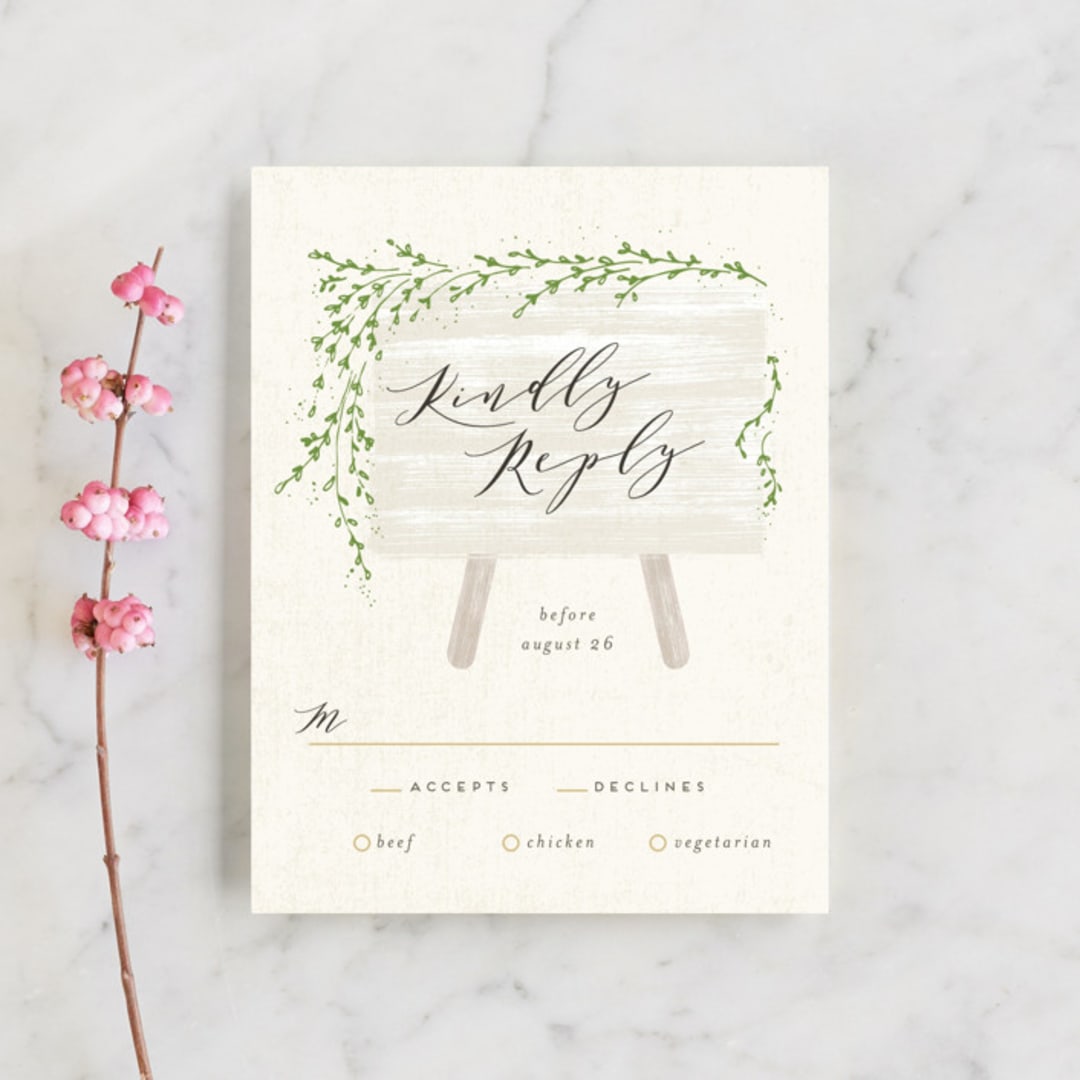 "winona" - RSVP Cards in Cream by chocomocacino - Front