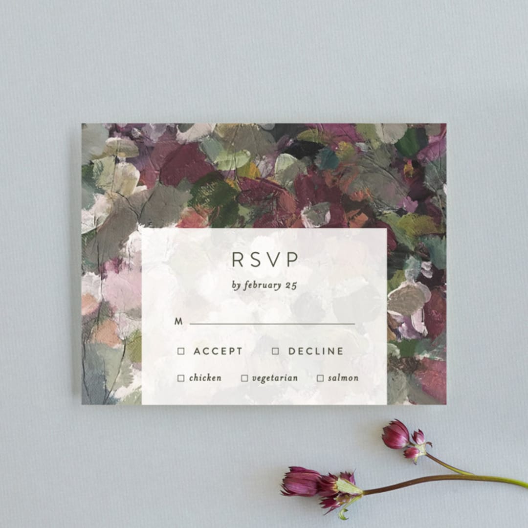 "Gardener's Palette" - RSVP Cards in Garden by Phrosné Barwood - Front