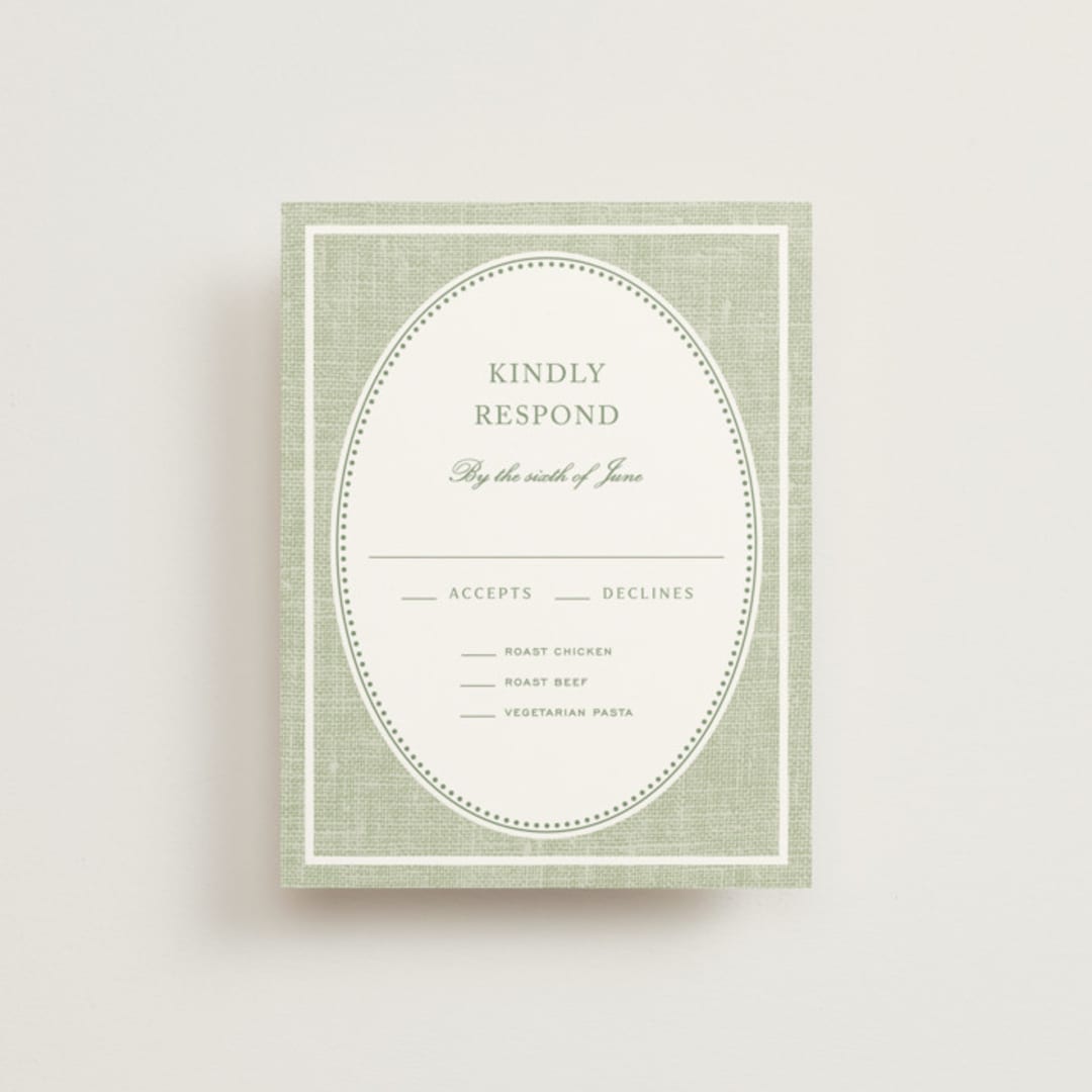 "Summer Linen" - RSVP Cards in Garden by Kelly Schmidt - Front