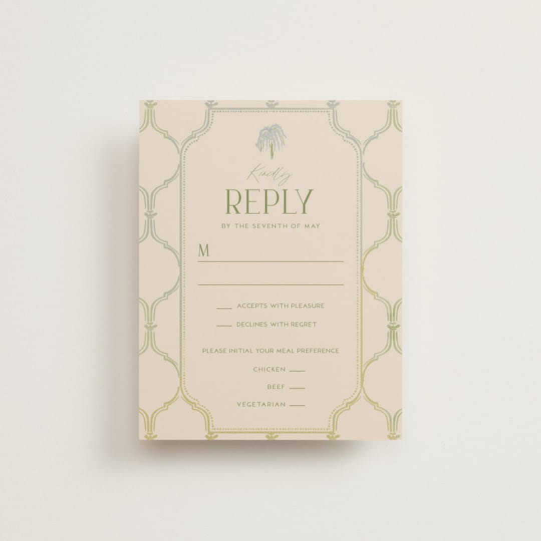 "The Gallery" - RSVP Cards in Summer Citrus by Vera Lim - Front