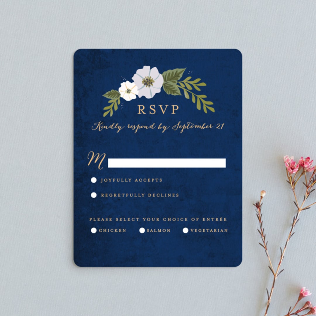 "Floral Ring" - RSVP Cards in Atlantic by Karidy Walker - Front