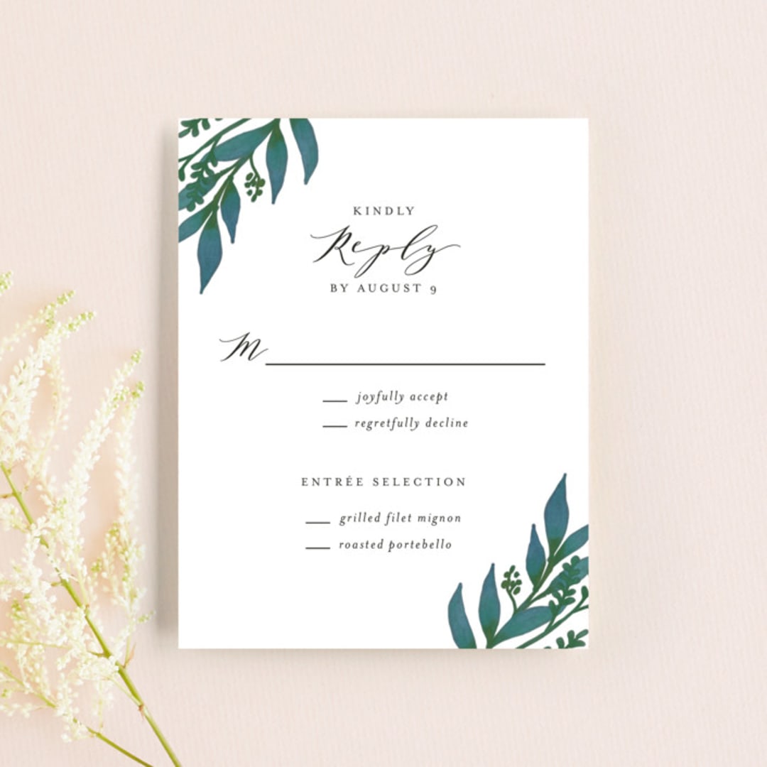 "Twilight" - RSVP Cards in Coal by Lehan Veenker - Front
