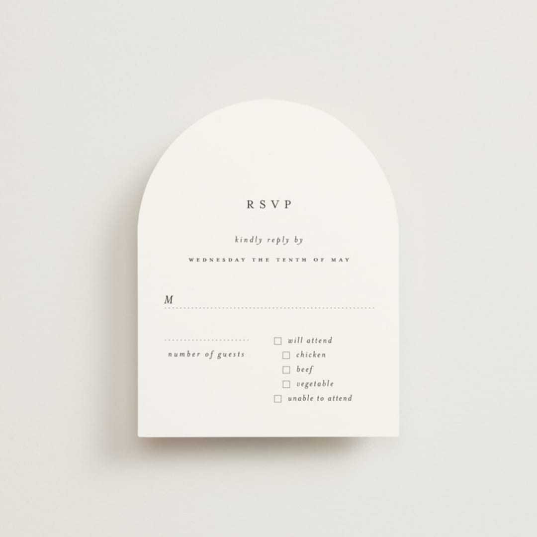"A Thousand Years" - RSVP Cards in Classic White by Design Lotus - Front