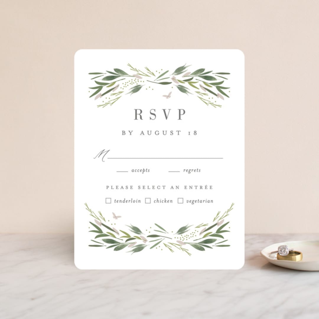 "garden path" - RSVP Cards in Ivory by Kristie Kern - Front