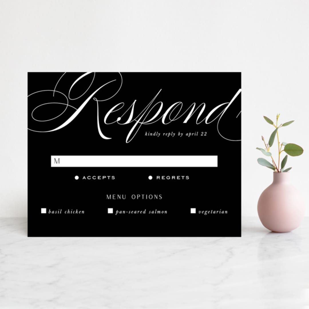 "Soft Florals" - RSVP Cards in Coral Wash by Leah Bisch - Front