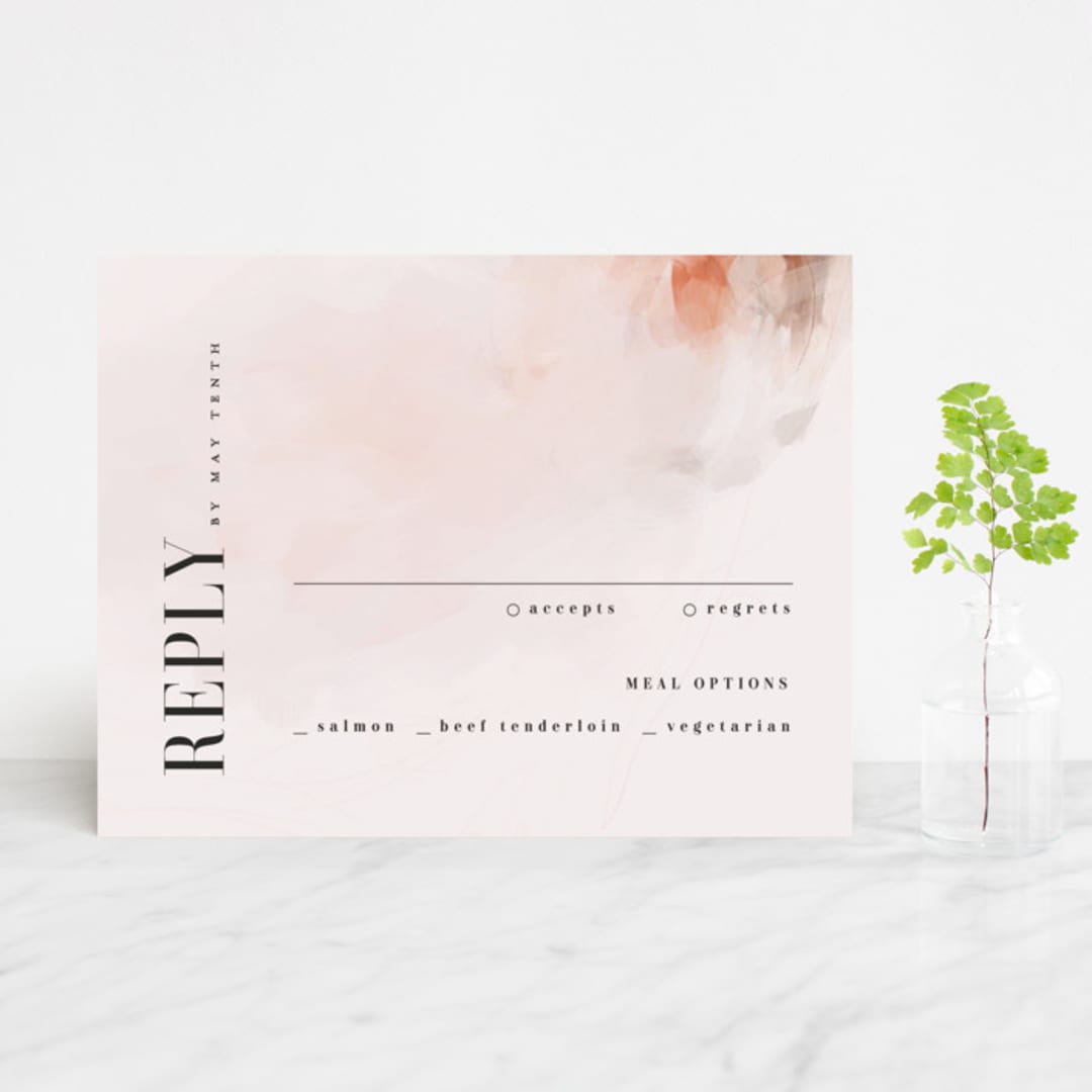 "Romantic" - RSVP Cards in Earth by Lori Wemple - Front