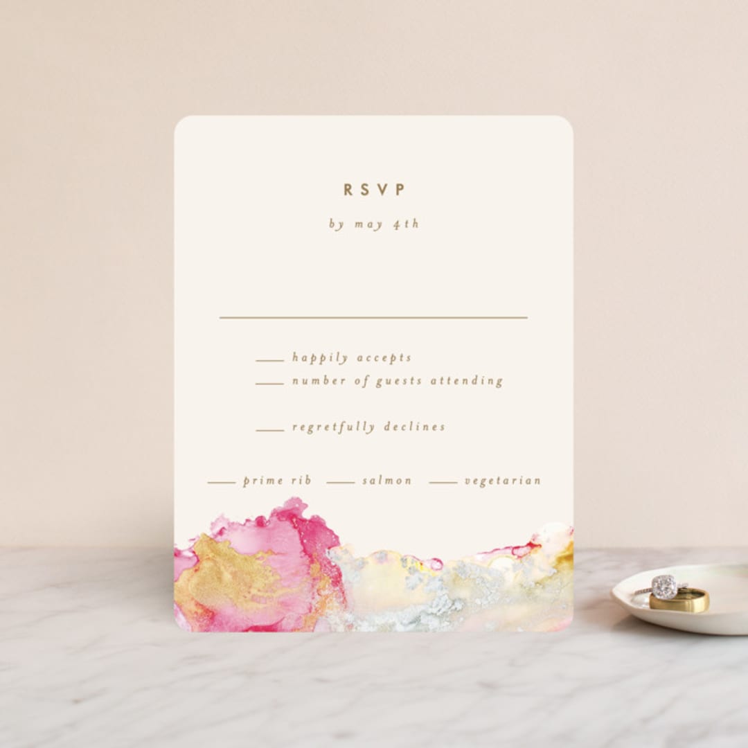 "desert chic" - RSVP Cards in Blush by AK Graphics - Front
