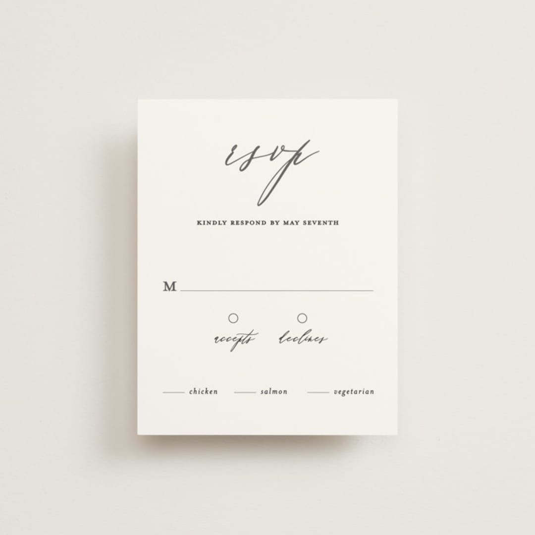 "Villa" - RSVP Cards in Pearl by Chryssi Tsoupanarias - Front