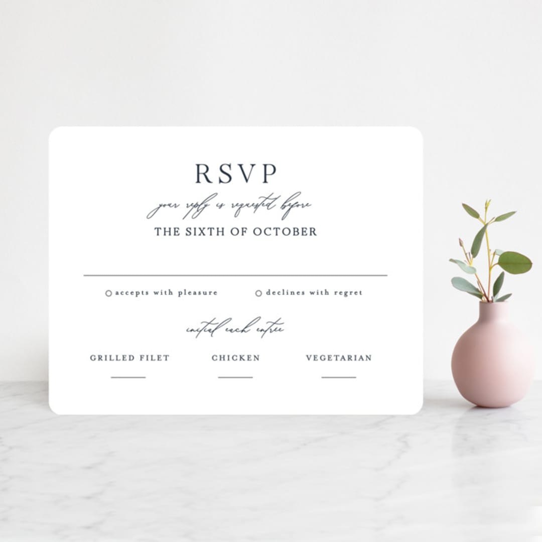 "Waltz" - RSVP Cards in Nightfall by Jula Paper Co. - Front