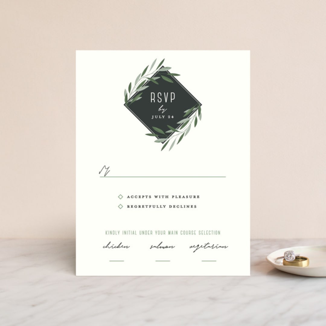 "Oliviers" - RSVP Cards in Spring by Gwen Bedat - Front