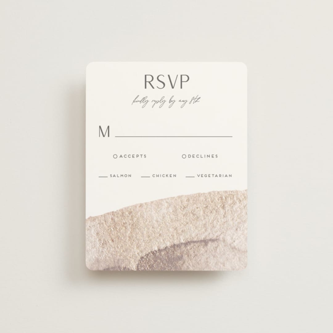 "requiem" - RSVP Cards in Zen by silverscreen studio - Front