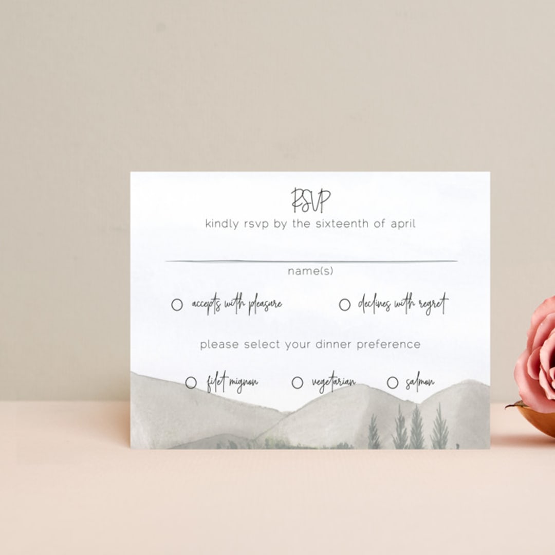 "muted mountains" - RSVP Cards in Splendid Day by Deborah Chou - Front
