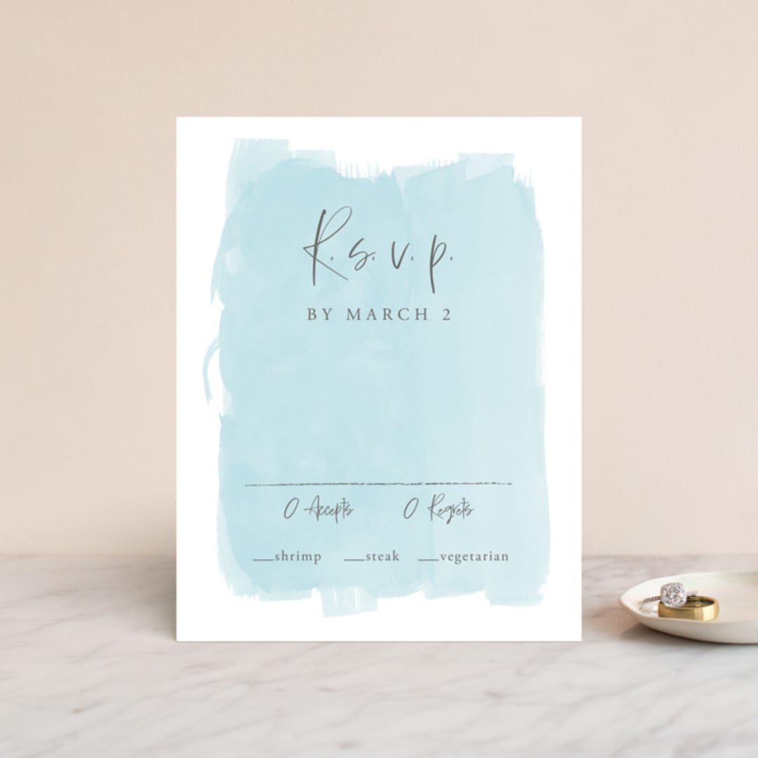 "So Delightful" - RSVP Cards in Sky by Erika Firm - Front