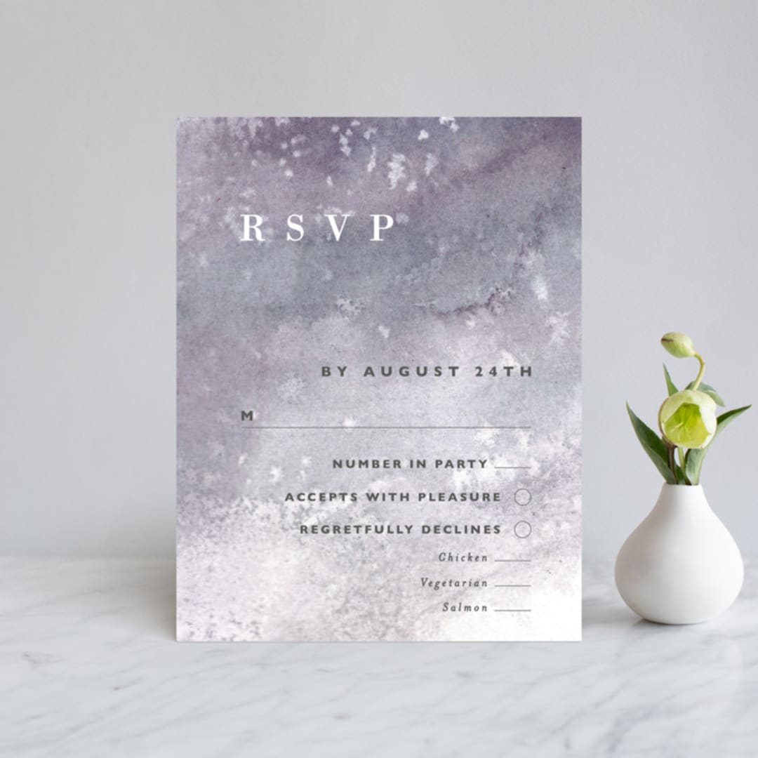 "Sea Splash" - RSVP Cards in Amethyst by Alethea and Ruth - Front