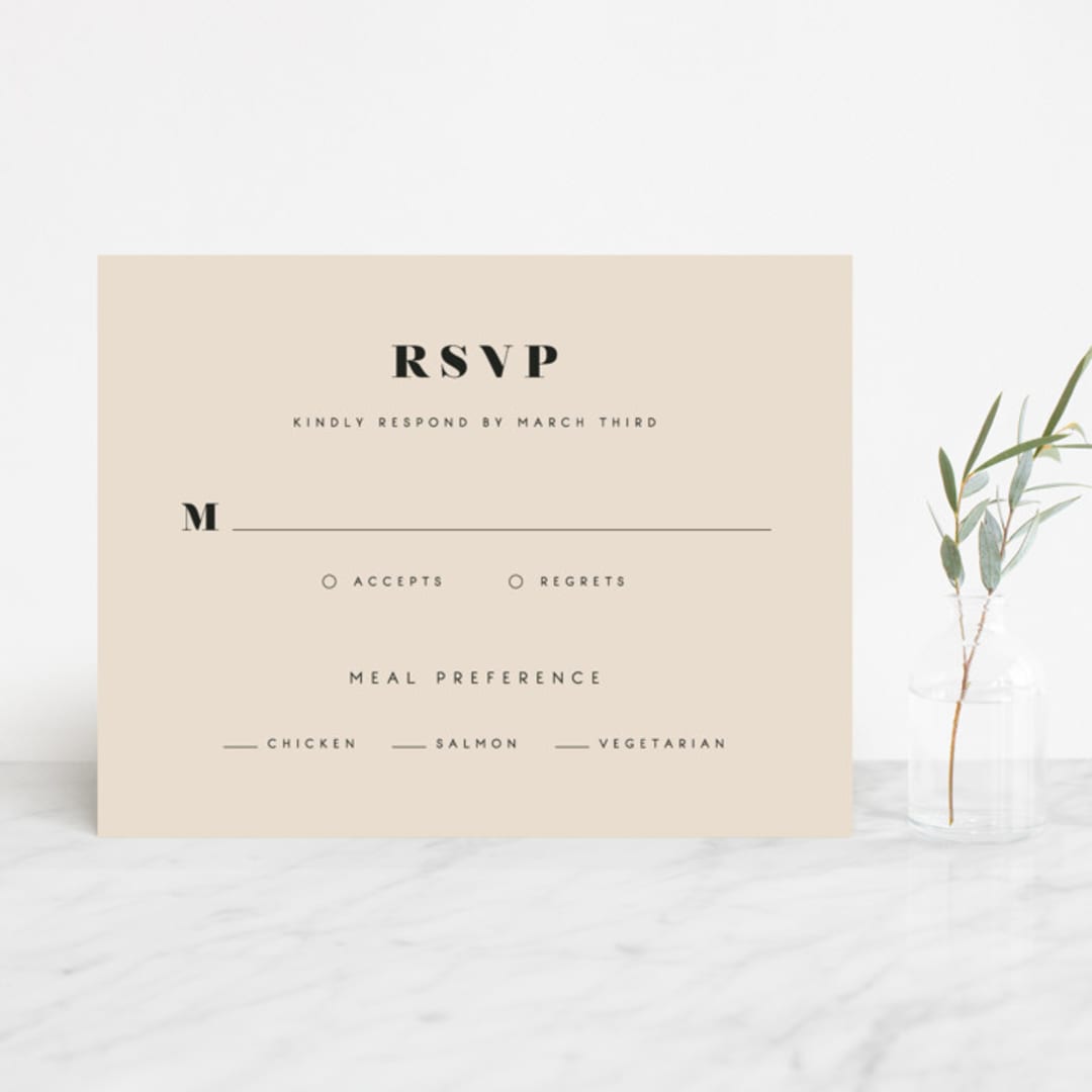 "Formation" - RSVP Cards in Terracota by Olivia Goree - Front