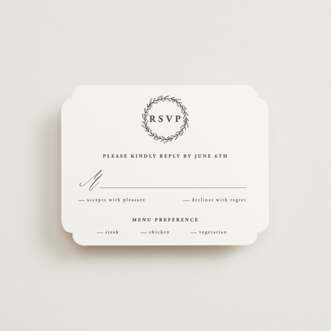 "Antoinette" - RSVP Cards in Ivory by lulu and isabelle - Front
