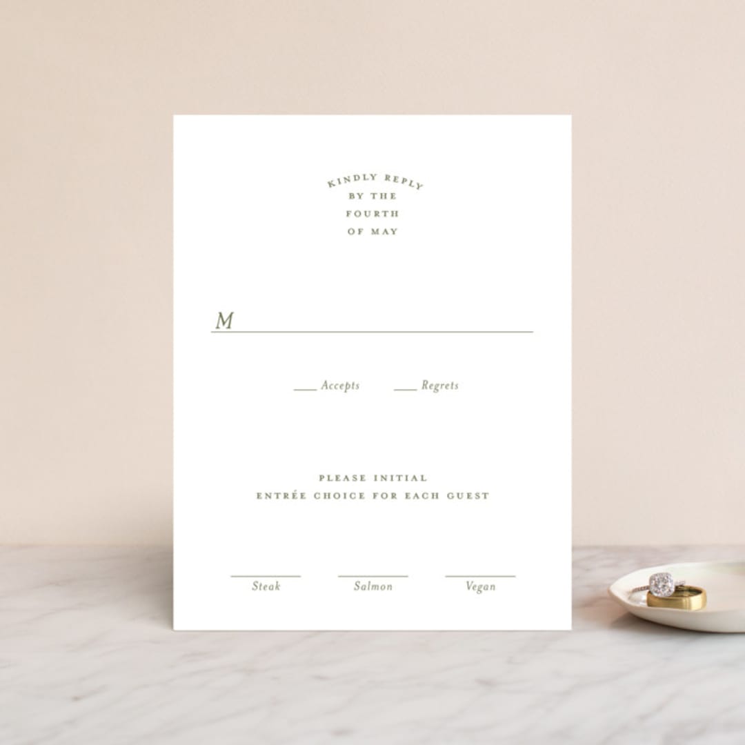 "New England" - RSVP Cards in Fern by Megan Davis - Front