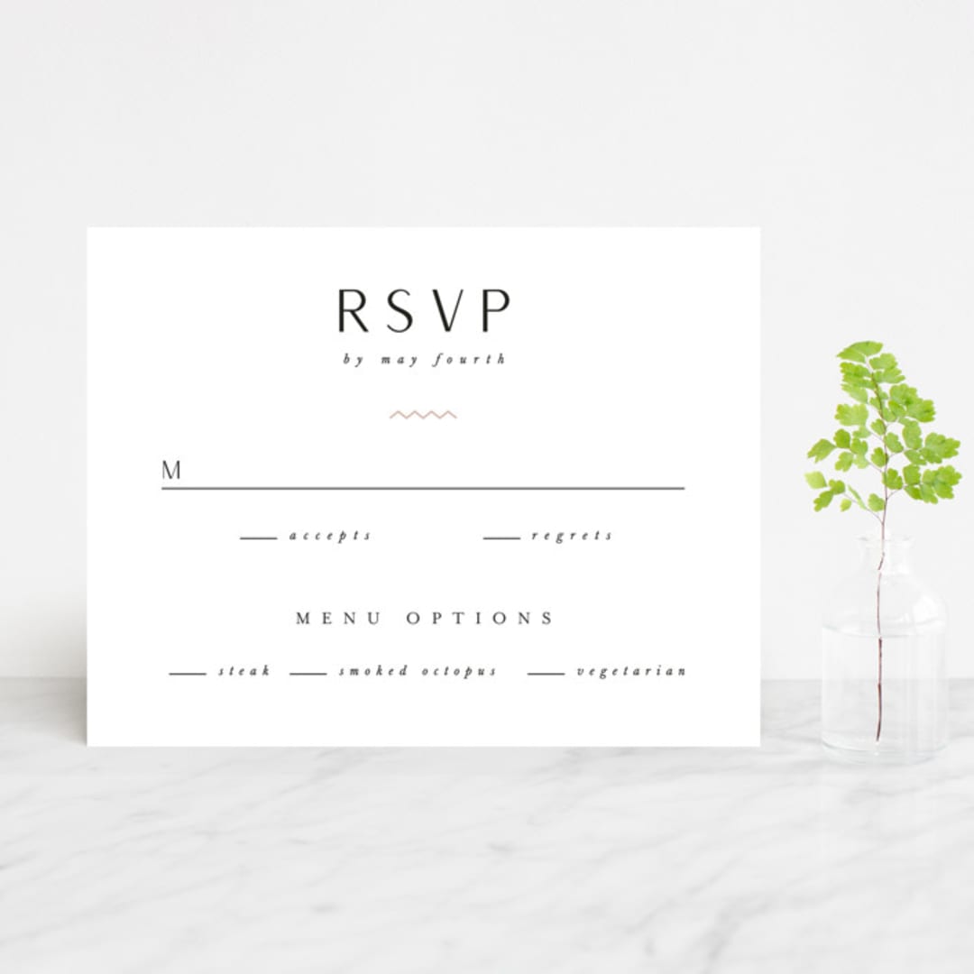"Adora" - RSVP Cards in Dawn by Leah Bisch - Front
