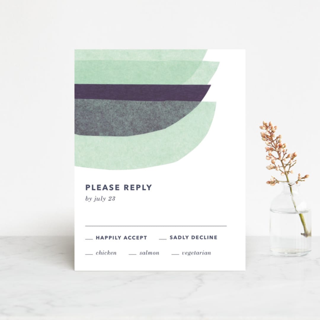 "tissue union" - RSVP Cards in Cucumber by Carrie Moradi - Front